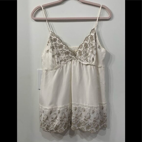 Guess Silk Cami/ Tank Top Embroidered size M - Picture 1 of 9